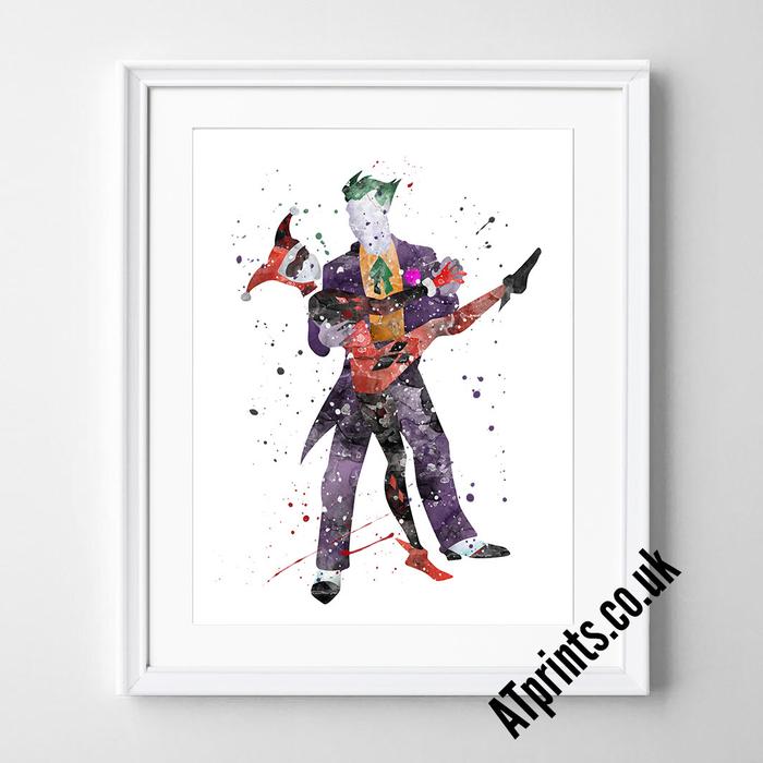 700x700 The Joker Watercolour Art Print