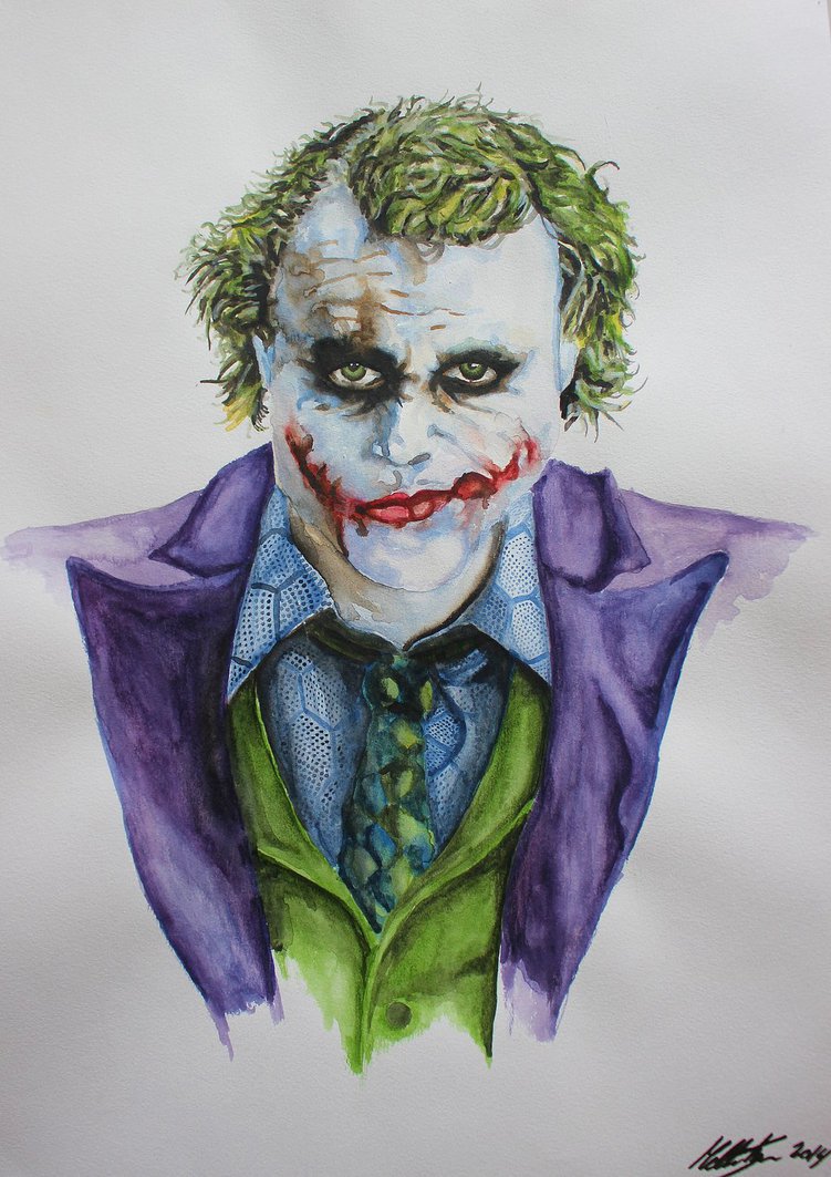 751x1063 Watercolor Joker By Pinkie006