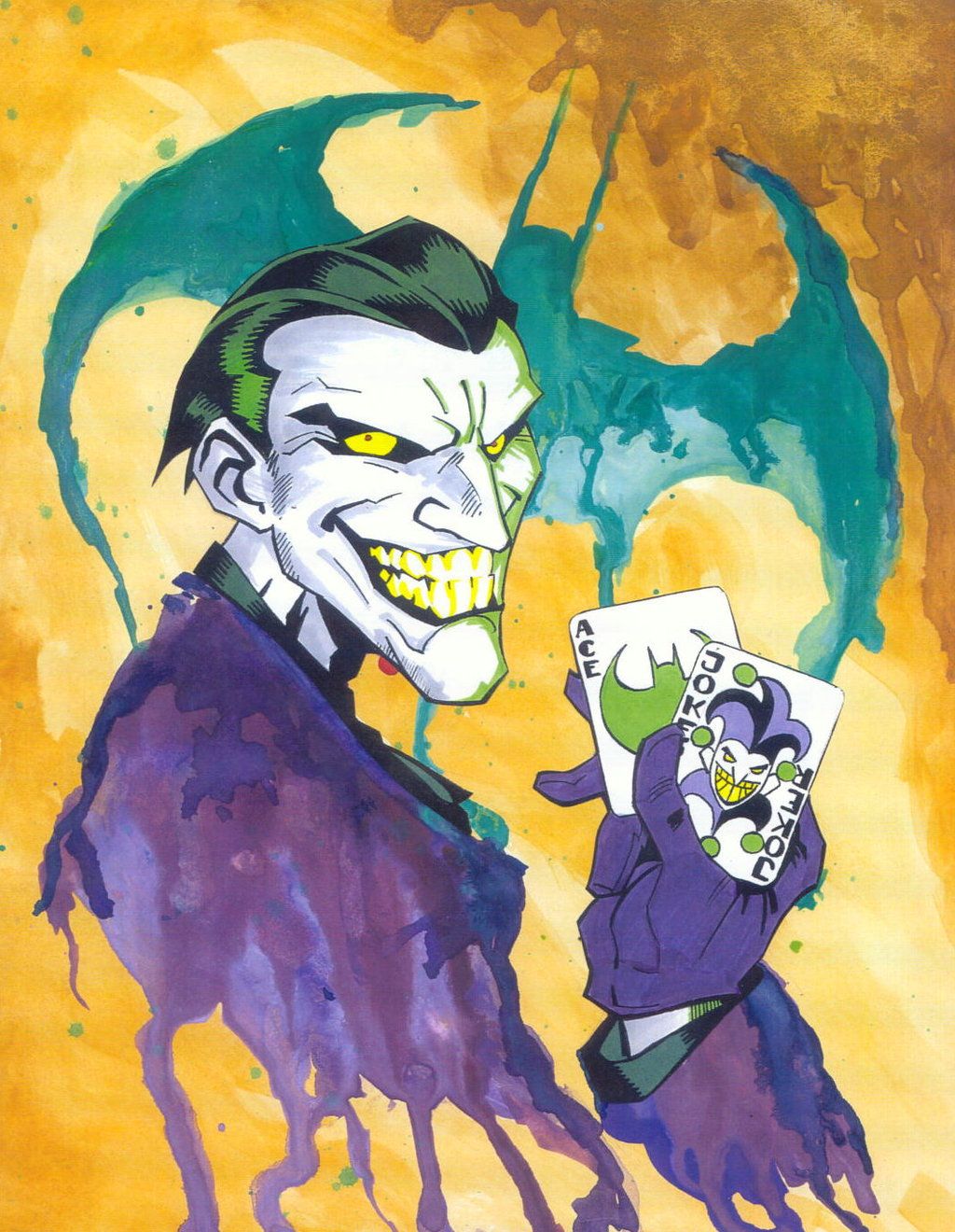 1024x1320 Watercolor Joker By ~kidnotorious Thejoker