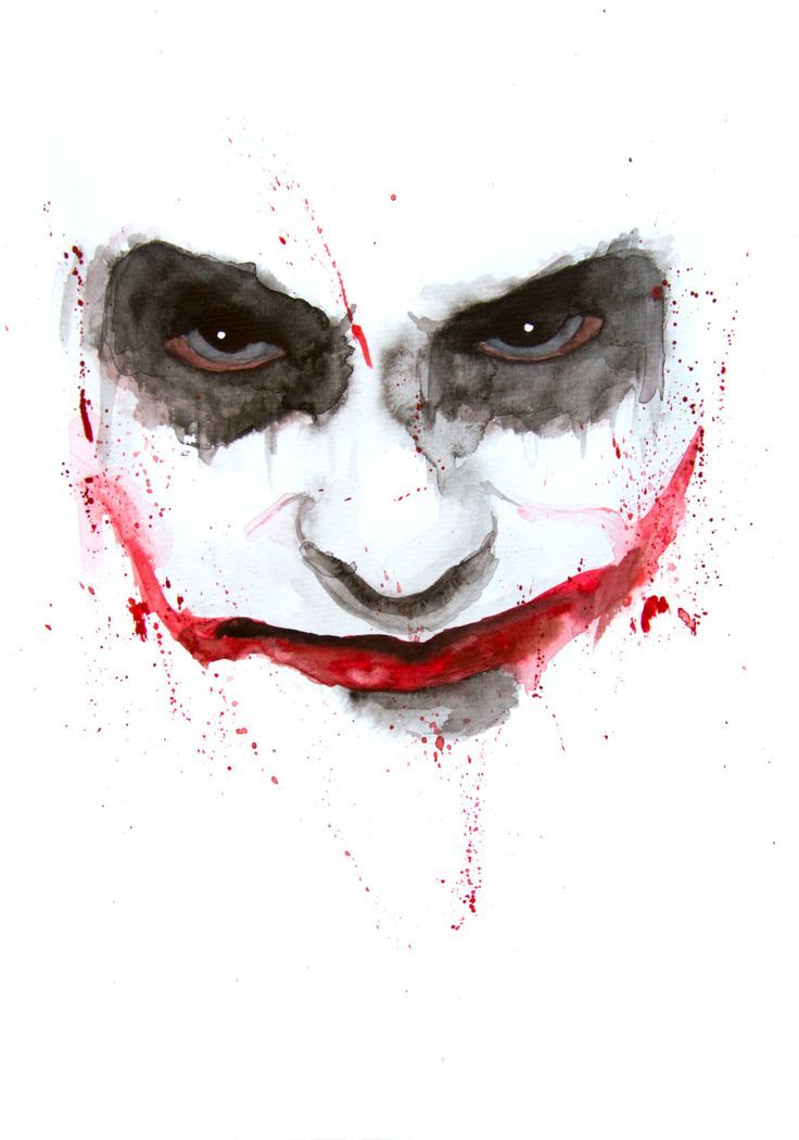 736x1050 The Dark Knight Fan Art Watercolor