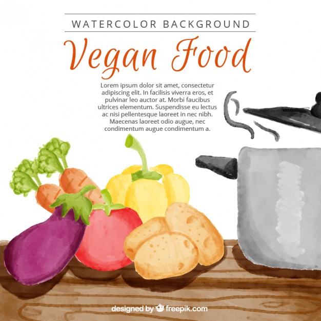 626x626 Watercolor Kitchen With Vegetables Background Vector Free Download