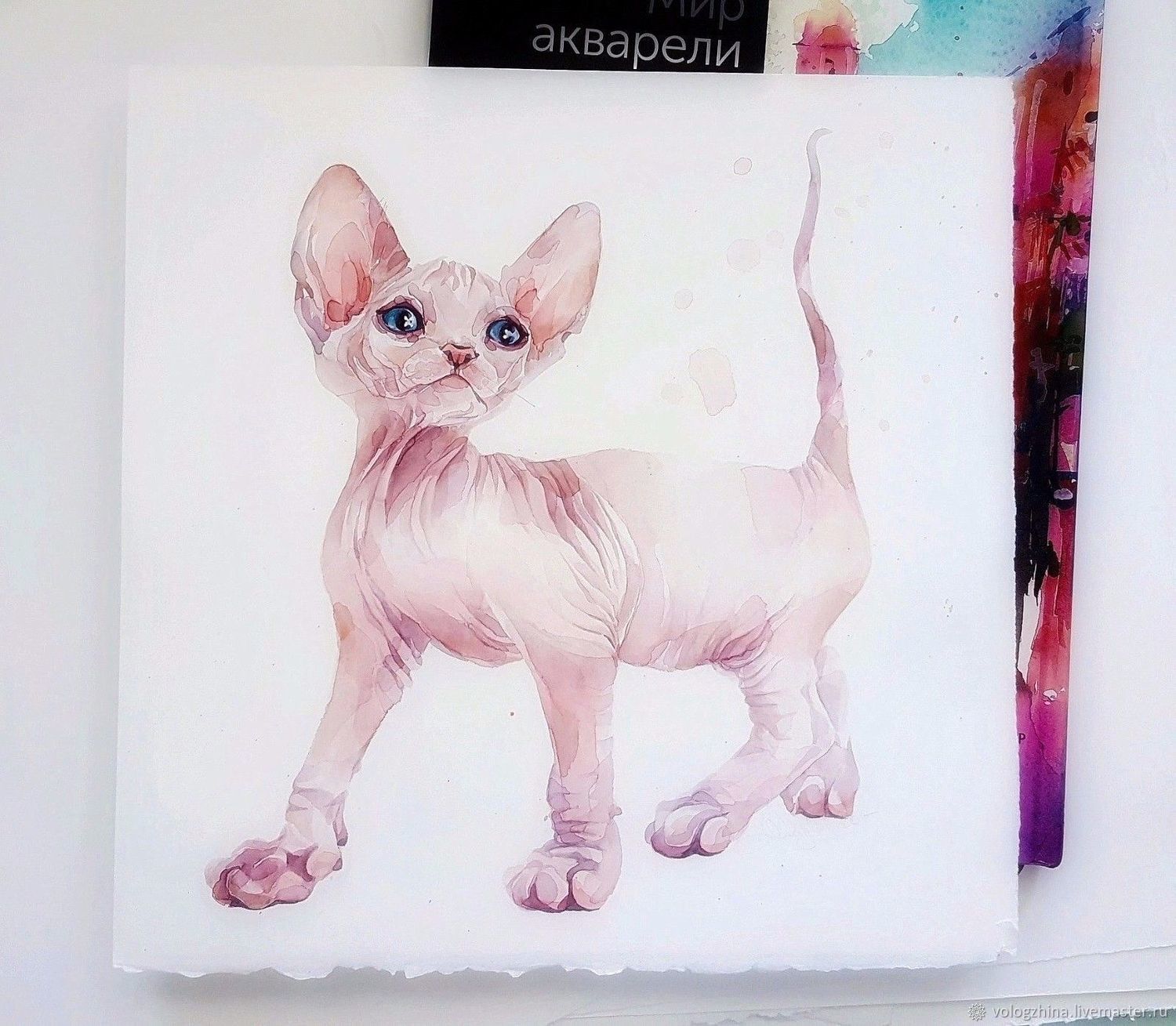 1500x1309 Watercolor Kitten Sphinx Shop Online On Livemaster With
