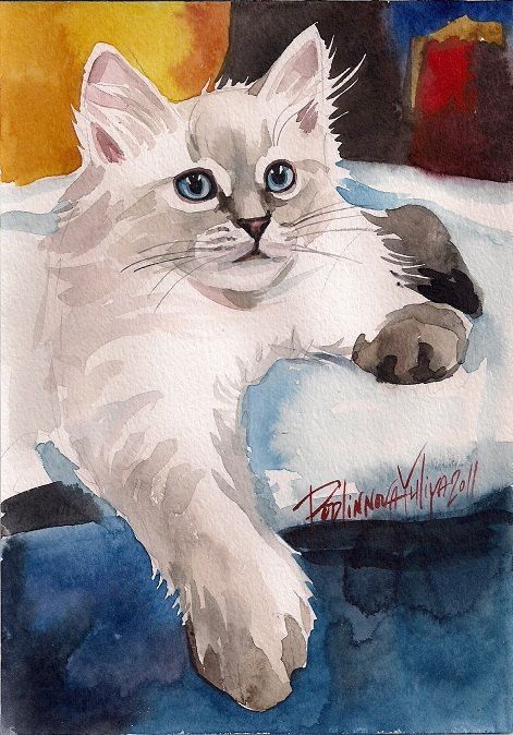 471x674 Kitty Portrait Art