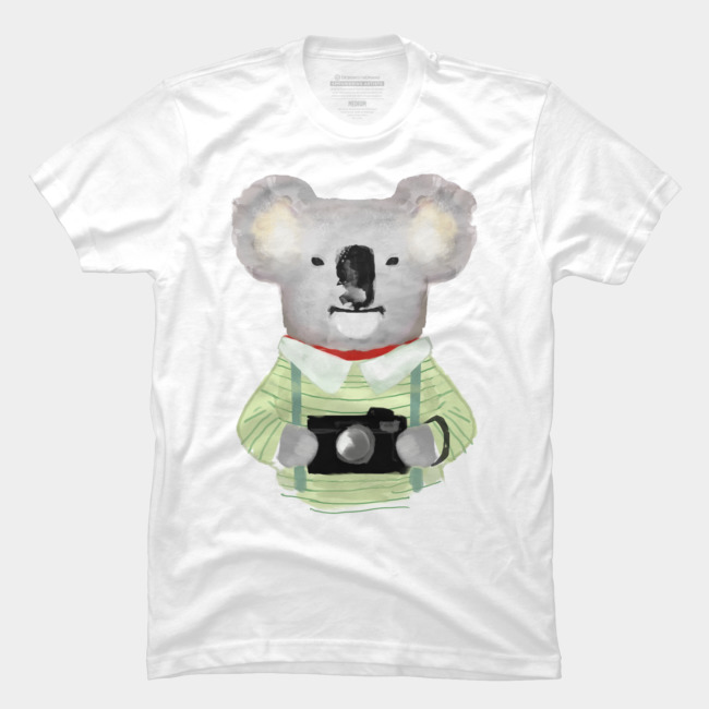 650x650 Koala Bear In Clothes Watercolor Animal Art T Shirt By