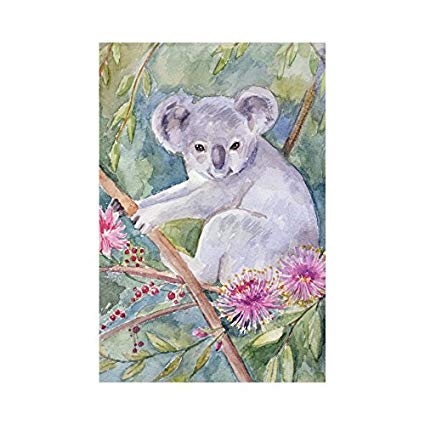 425x425 Usophia Watercolor Koala Polyester Garden Flag House