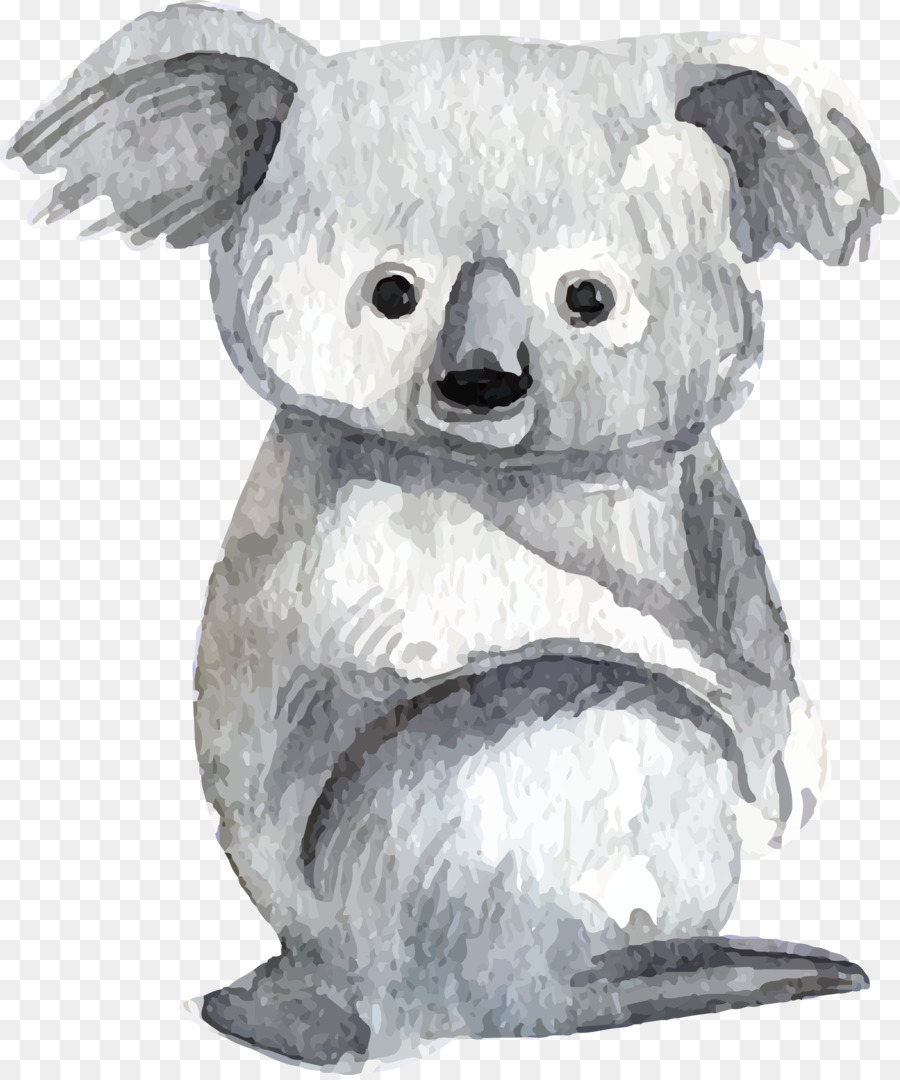 900x1080 Baby Koalas Lemur Bear Watercolor Painting