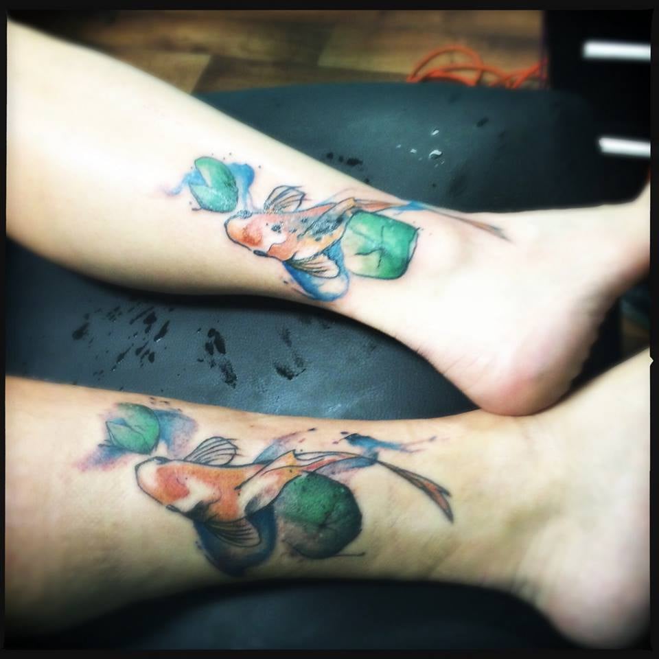 960x960 Matching Koi Watercolor Tattoos