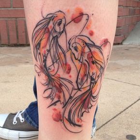 290x290 Super Fun And Sketchy Watercolor Koi Design For Angelina