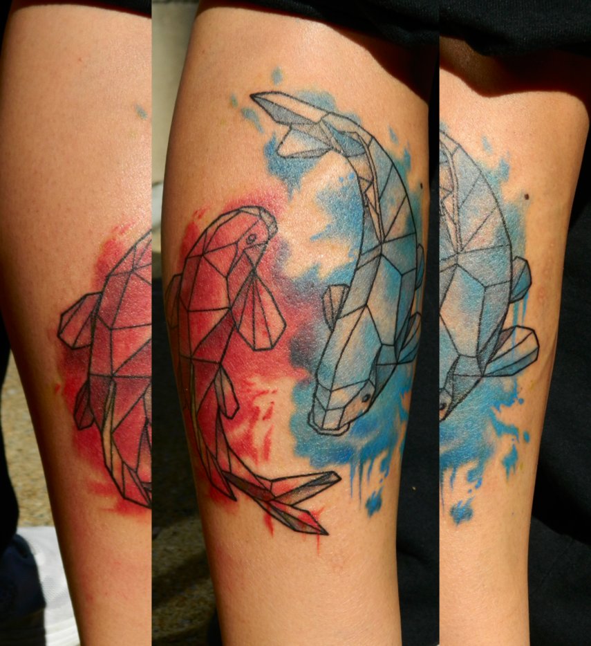 855x934 Watercolor Koi By Sirius Tattoo