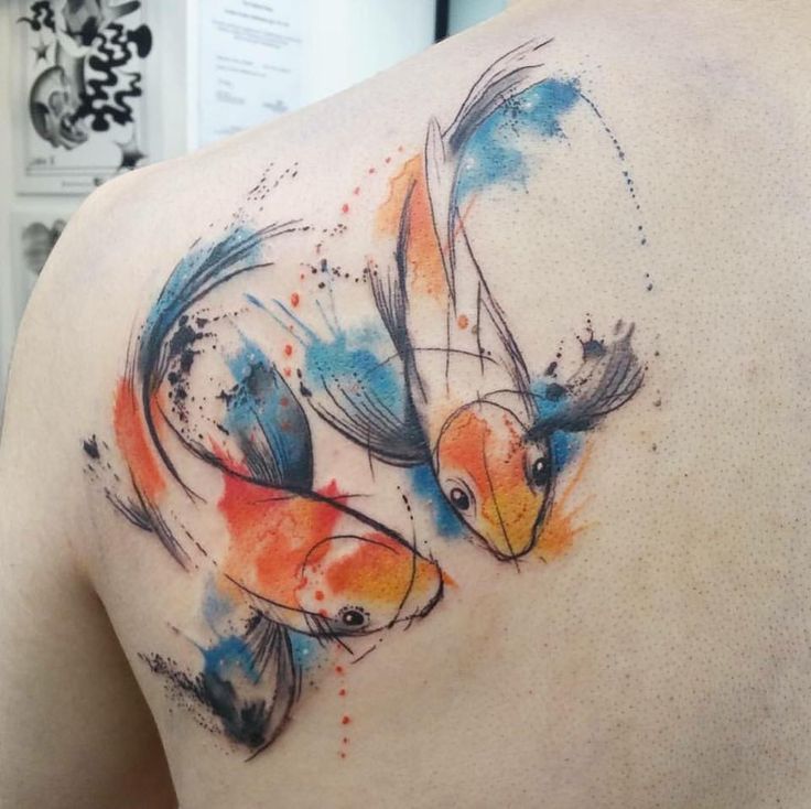 736x734 Image Result For Watercolor Koi Tattoo Shoulder Tattoos