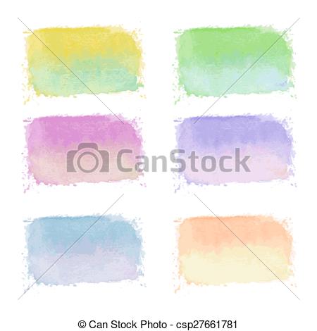 450x470 Set Of Handdrawn Bright Watercolor Labels On White.