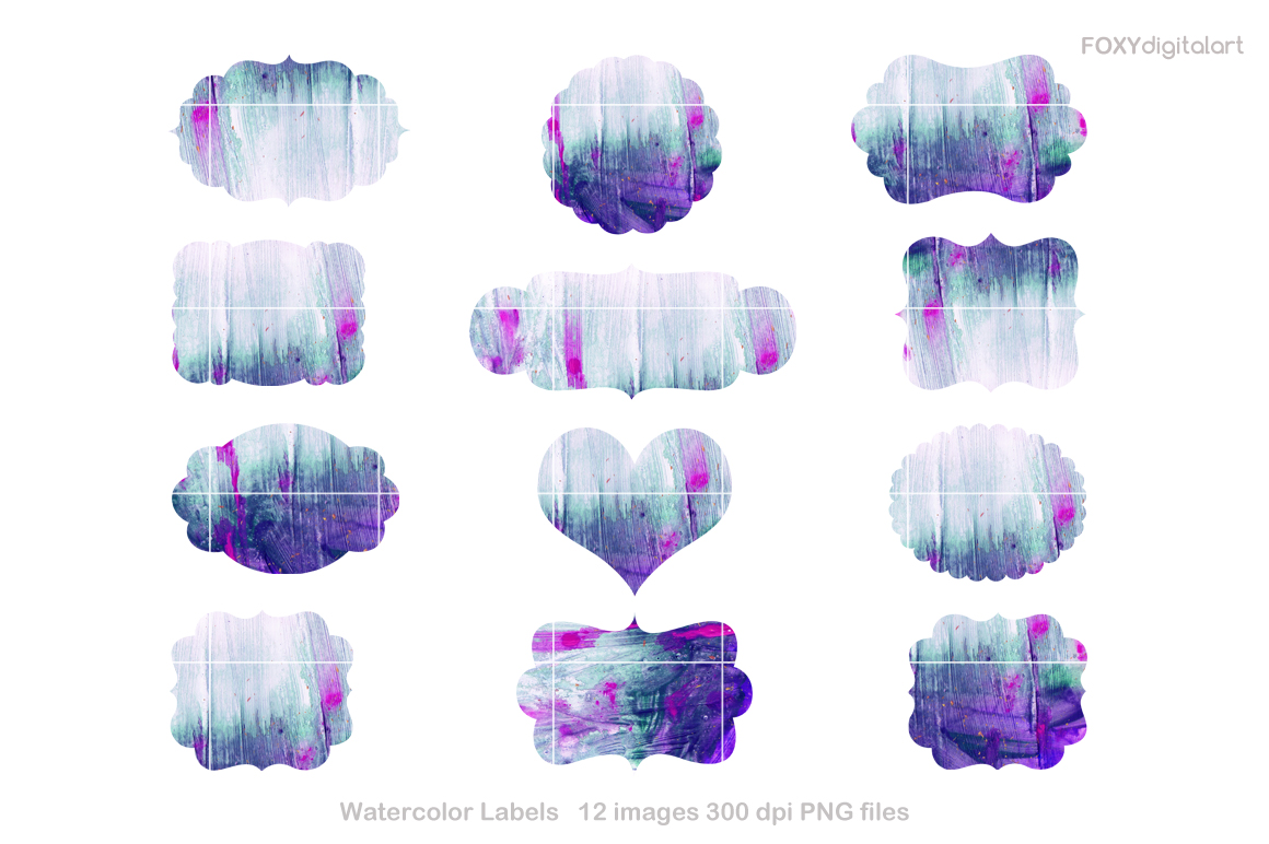 1160x772 Watercolor Label Gift Tags By Foxydigitalart