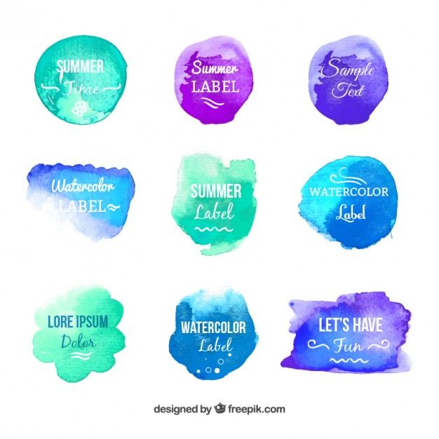 626x626 Watercolor Labels From Freepik Photoshop
