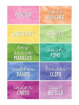 263x350 Editable Classroom Supply Labels