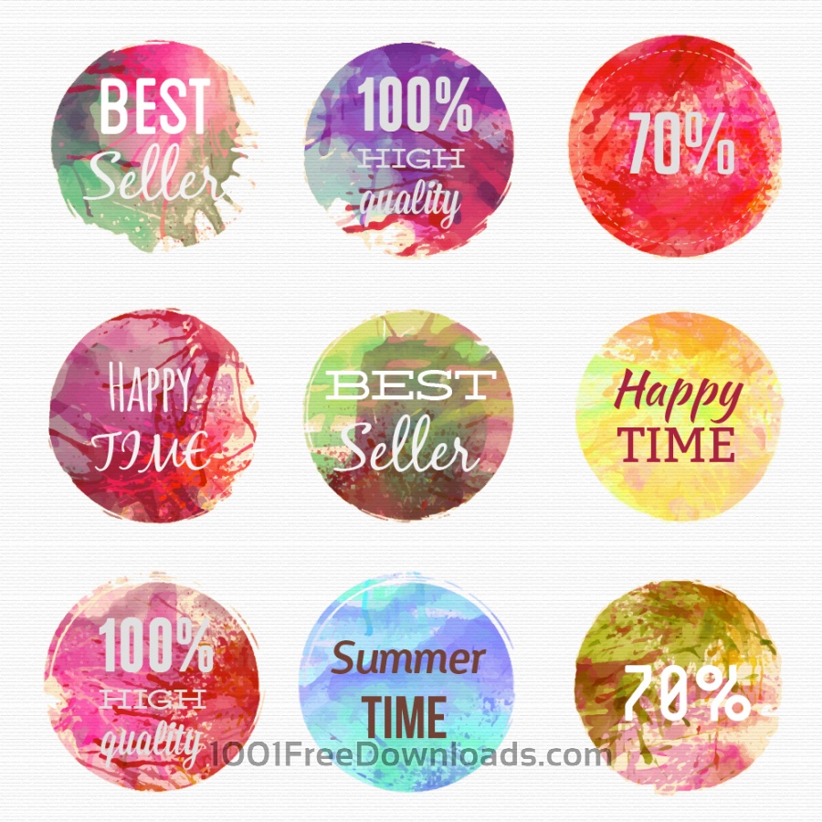 900x900 Free Vectors Watercolor Labels Abstract