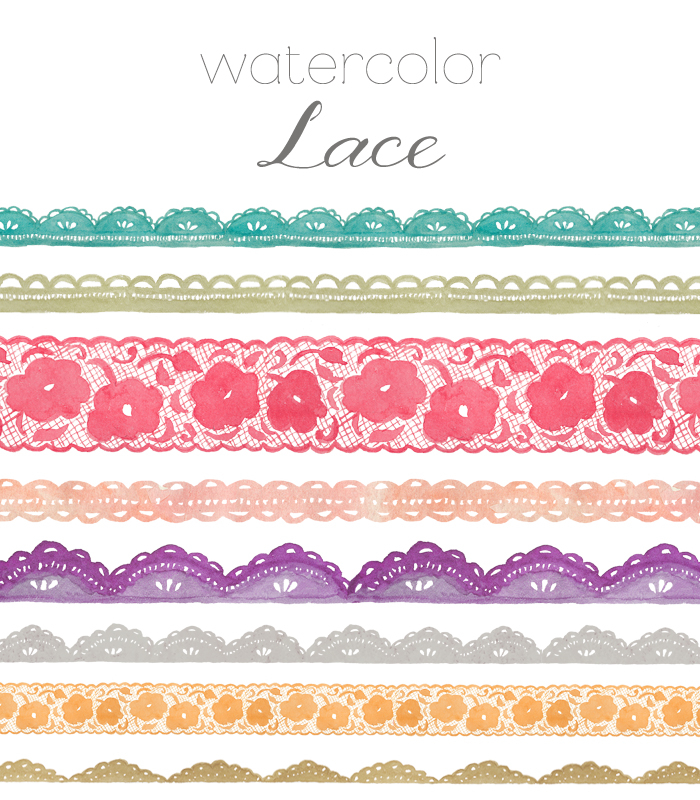 700x800 Watercolor Lace Clip Art