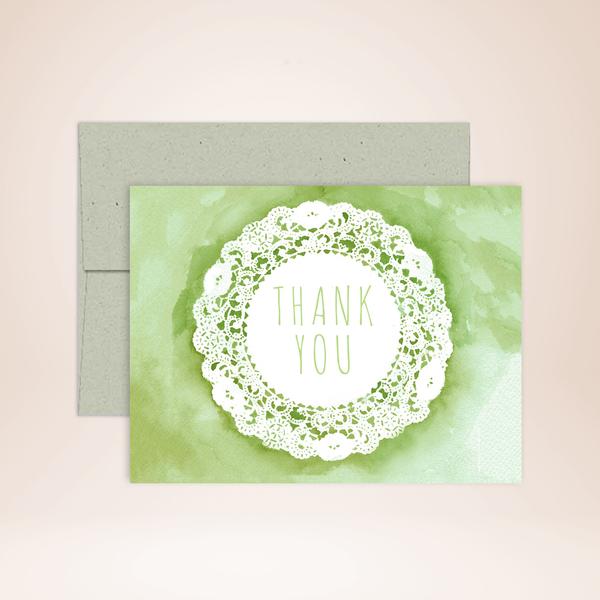 600x600 Watercolor Lace Thank You Card Palmer Street Press