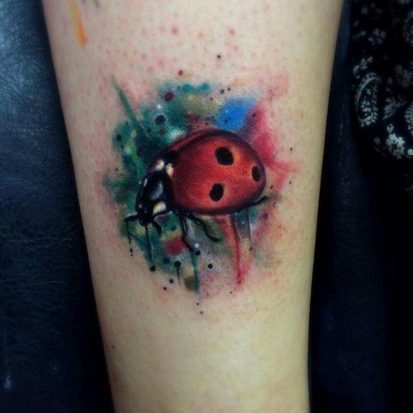 844x844 Watercolor Ladybug Tattoo By Craig Watts Tattoo