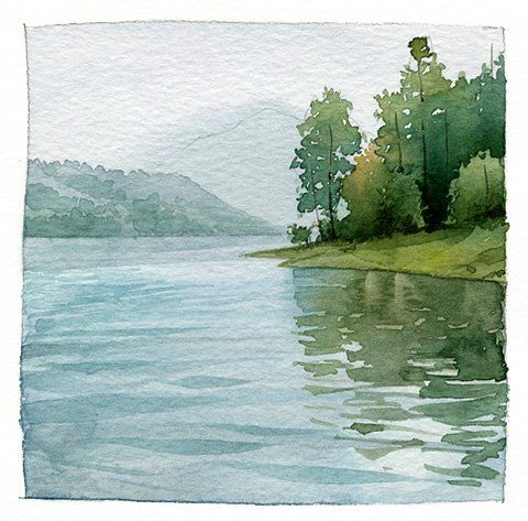 Watercolor Lake