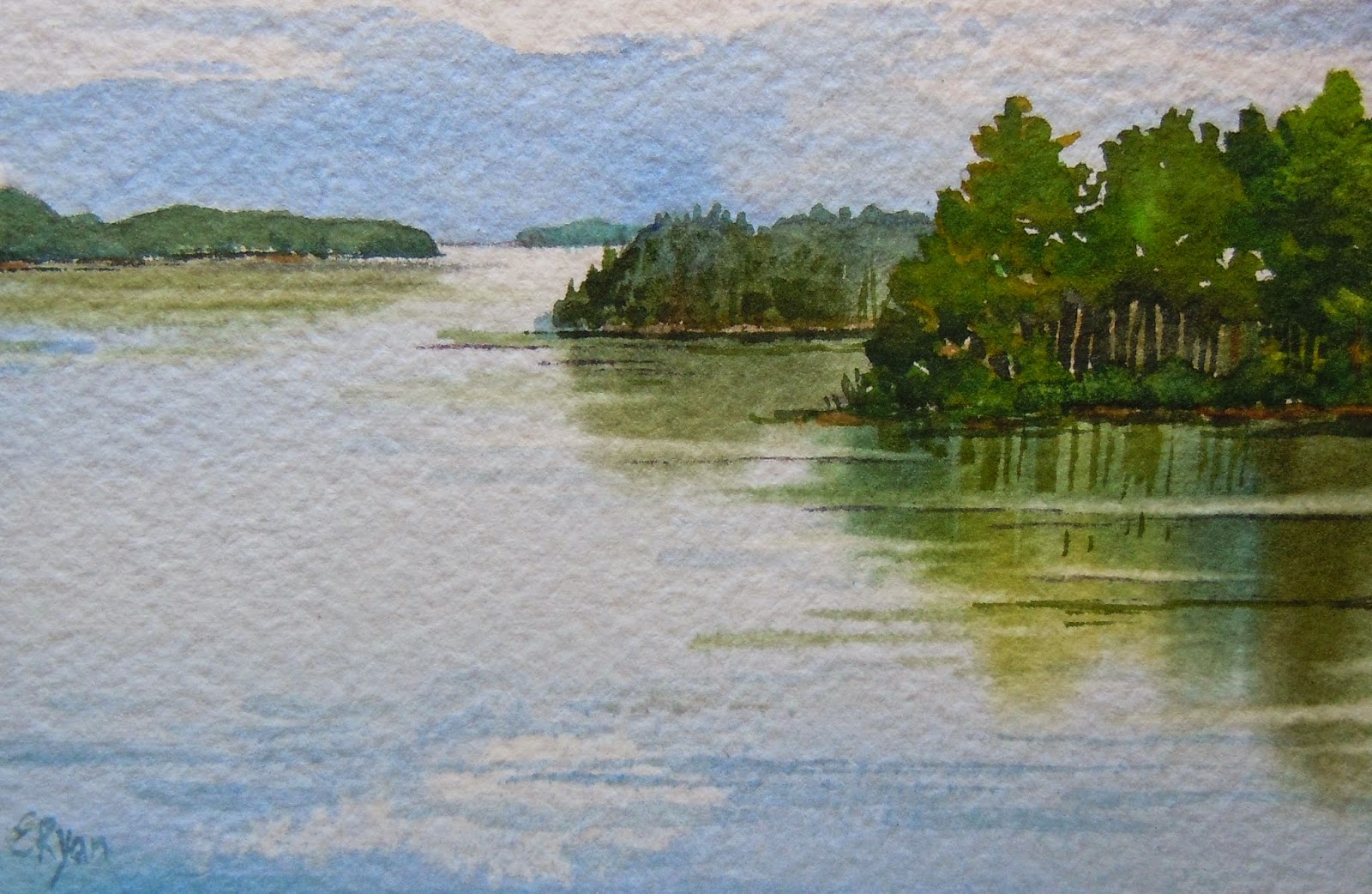 1600x1042 Maine Lake Paintings