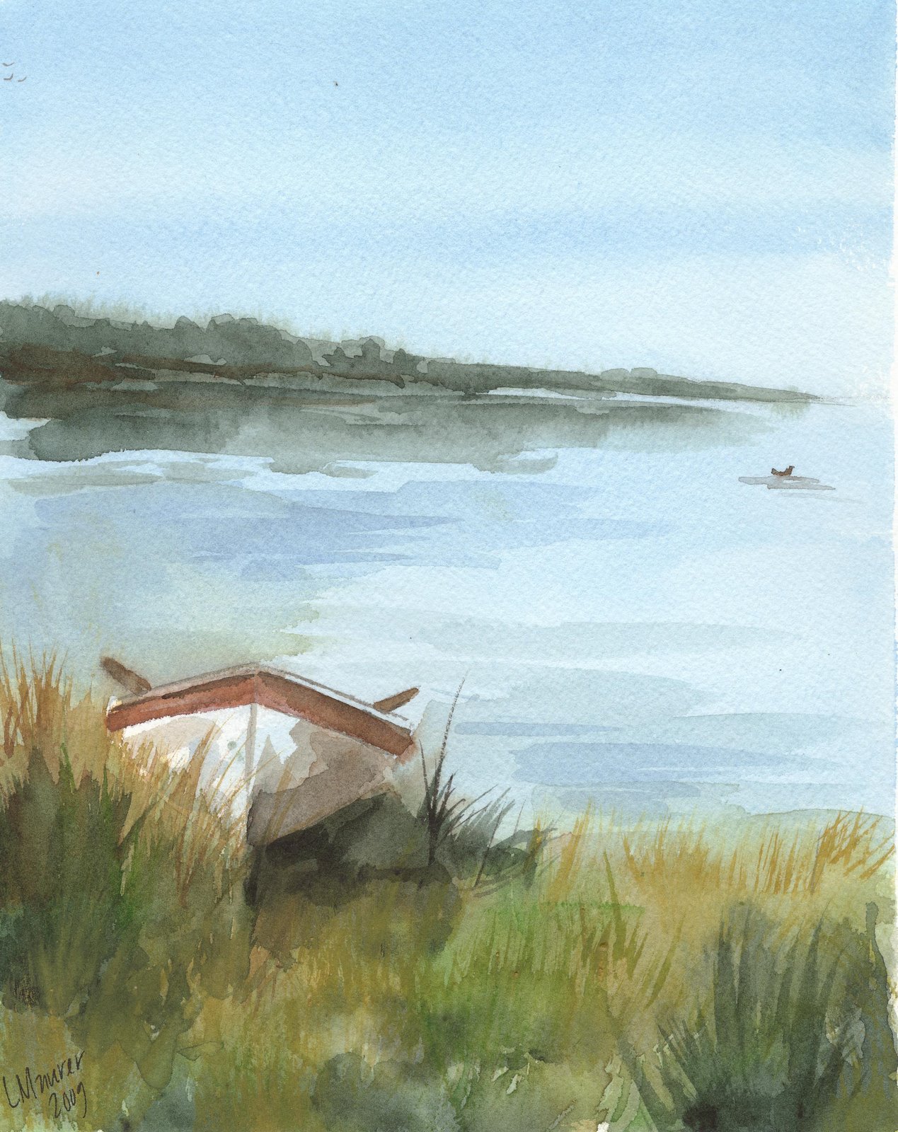 1269x1600 Picnic Lake Murray Watercolor Painting Lauren Maurer Artworks