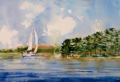 399x274 Ron Weathers South Carolina Watercolor Artist Beach Lake Gallery