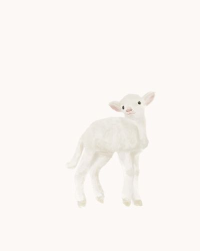 400x500 Watercolor Lamb Art Print Art Lambs And Watercolor