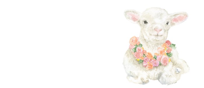 700x304 Baby Lamb Floral Watercolor Farm Animal Coffee Mug By Susanwindsor