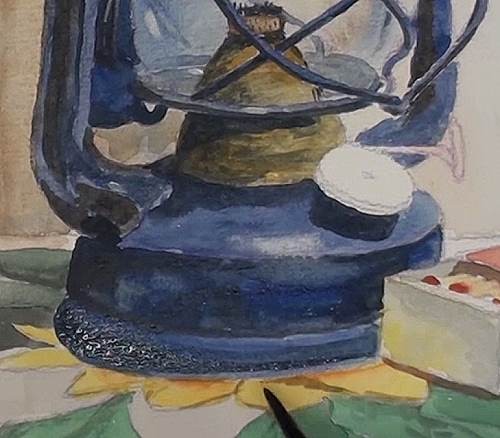 500x438 How To Paint A Hurricane Lamp Still Life In Watercolor Online