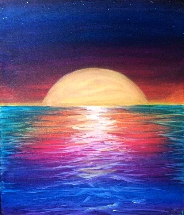 600x702 Simple Landscape Paintings Watercolor Landscape Paintings