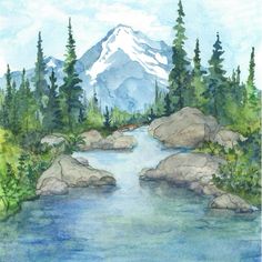 236x236 1217 Best Watercolor Landscapes Images In 2018