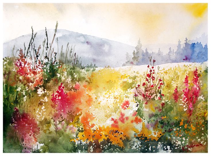735x544 Photos Images Of Watercolor Landscapes,