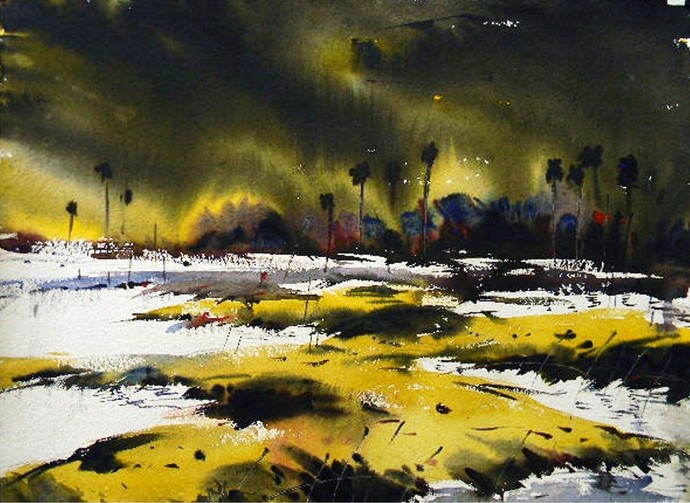 690x503 Landscape By Artist Tanay Singha Impressionism, Painting