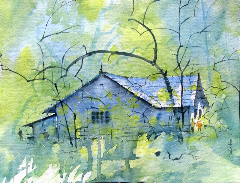 800x610 Watercolour Landscapes By Artist Sachin Naik Landscape Art