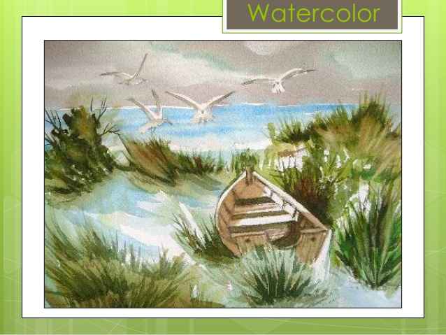 638x479 Watercolor Landscape Powerpoint