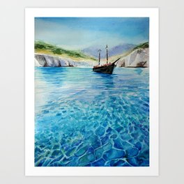 264x264 Watercolor Ocean Art Prints Society6