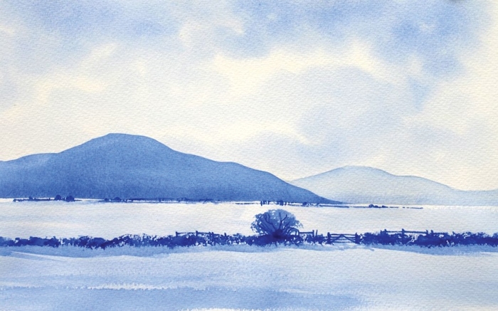 700x437 Simple Landscape Paintings Watercolor
