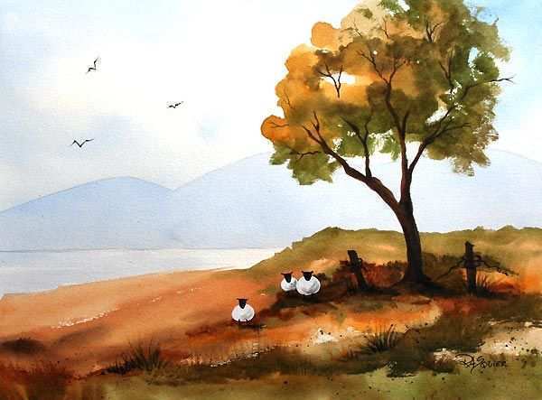 600x443 Watercolor Painting Tips New Paint A Sunset Landscape Using This