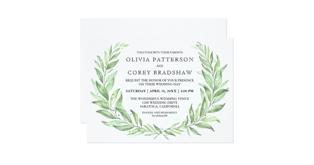 1200x630 A Contemporary Wedding Invitation Featuring Lovely Watercolor