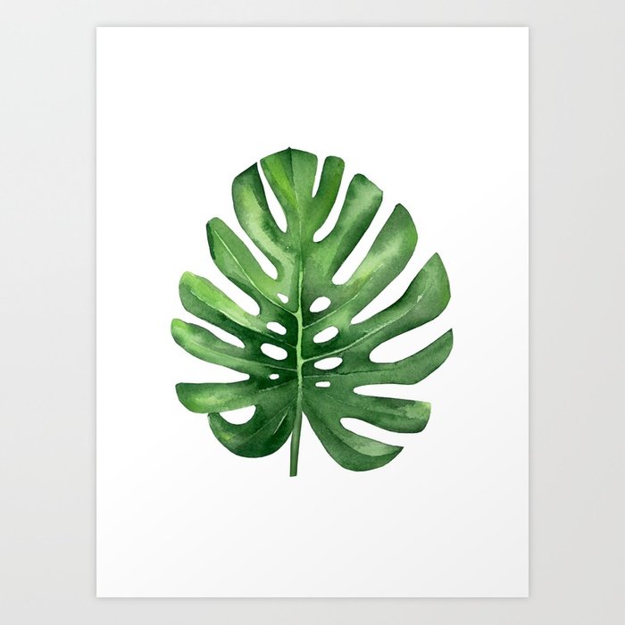 700x700 Tropical Leaf Art Print By Asolo Society6