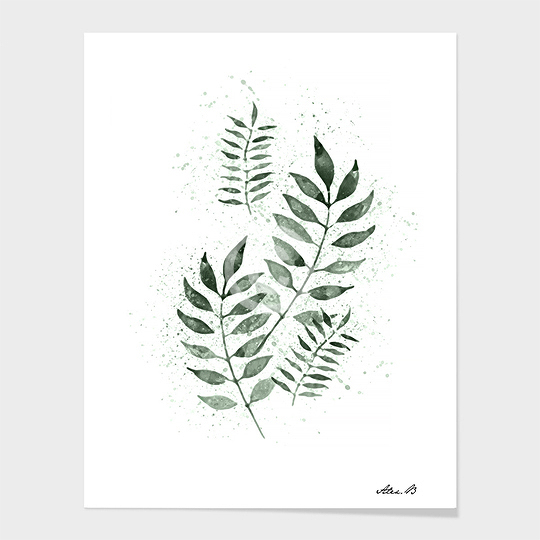 540x540 Watercolor Leaf Art