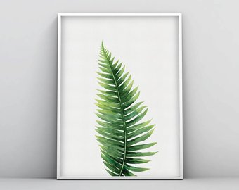 340x270 Leaf Printable Poster Leaf Print Watercolor Botanical
