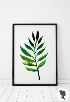 236x343 Fiddle Leaf Fig Watercolor Print. Botanical Art. Leaf Watercolor