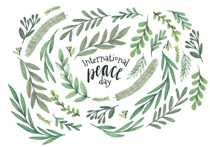 700x490 Vector Watercolor Leaves And Branches Celebrating International