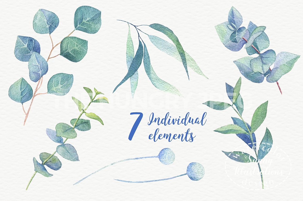 1160x772 Watercolor Leaves, Berries, Flowers By Irina Diasli