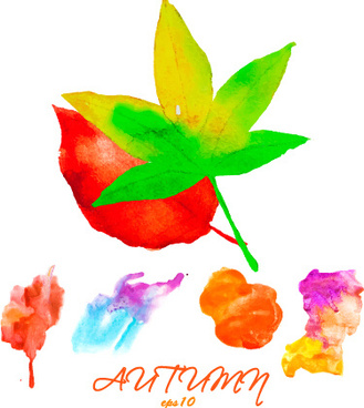 329x368 Vector Watercolor Leaves Free Vector Download (4,403 Free Vector