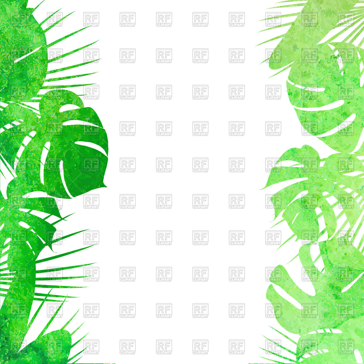 1200x1200 Watercolor Tropical Leaves Vector Image Vector Artwork Of Plants