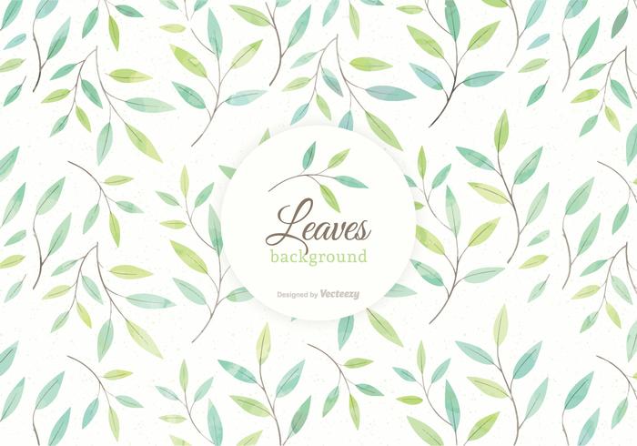 700x490 Watercolor Leaves And Branches Vector Background