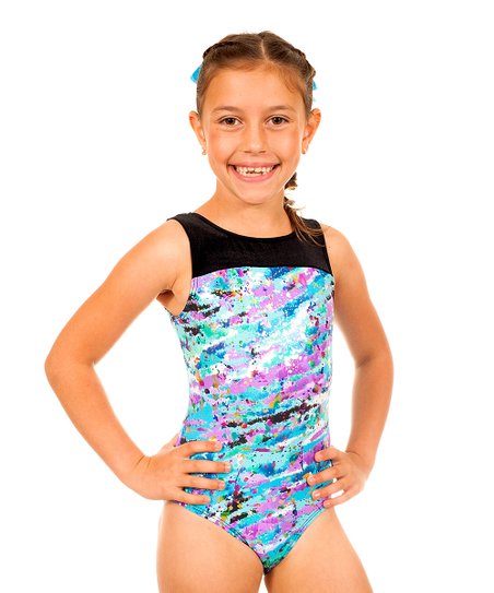 452x543 Tumblewear Turquoise Amp Multicolor Watercolor Leotard