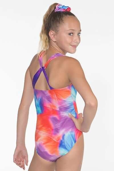400x599 Watercolor Wisps Softy Yoga Back Leotard Garland Activewear